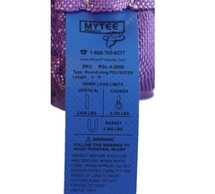 (4 Pack) Round Sling 4′ Purple 2600# Vertical 2100 # Choker 5200 # Basket – P…