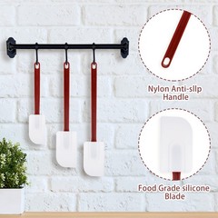 Set of 3 Commercial Silicone Spatulas for Classic Style, as picture shown
