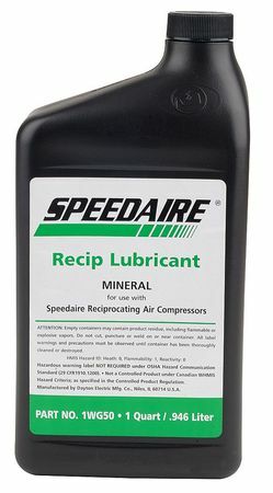 Speedaire 1Wg50 Specialty Blended Lubricant,1 Qt