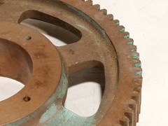 Falk cast brass spur gear 8.500 OD 2.850 bore industrial machine gear, FA 124 C