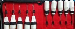 10 Pcs white Dental Root Elevators PDL Luxating Tooth loosening leather kit