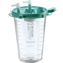 3 Bemis Rigid Suction Canister 2000cc Hi-Flow Suction Canister & Pour Lid 494410