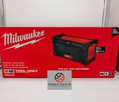 Milwaukee M18 Bluetooth 5.0 Jobsite Radio 2952-20 AM/FM Stereo Speaker AC Adapte