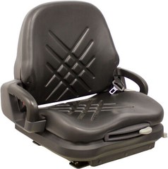 Universal Black Vinyl Forklift Suspension Seat fits Doosan etc