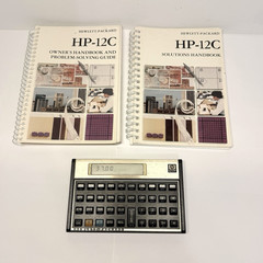 Hewlett Packard HP 12C Vintage Financial Calculator w/ Handbooks 1980s