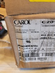 CAROL CABLE C2015A.21.01, 24 Gauge Hook-up Wire, 1000ft, Black.