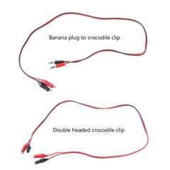 Electric Jumper Wire Power Test Cable Double Ended Alligators Clip Set