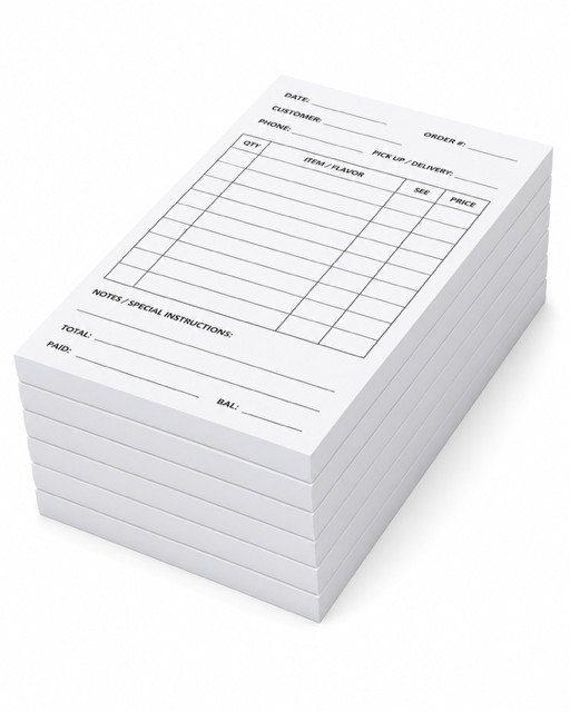 Restaurant Order Pads 3×4 100 Sheets Blank Guest Check Books Pack of 8