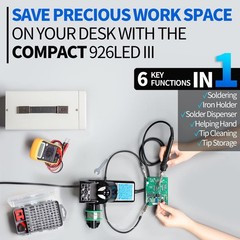 60W Digital Soldering Iron Station Kit with Helping Hands, 6 Tips, Solder & Tool