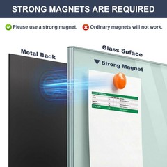 Glass Magnetic Dry Erase Board – 48 x 32 Inches Frameless Glass Whiteboard fo…