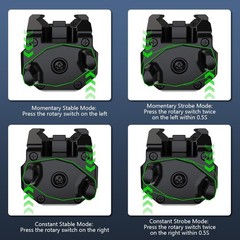 1200 Lumen Pistol Light Laser Combo Green Beam 1200