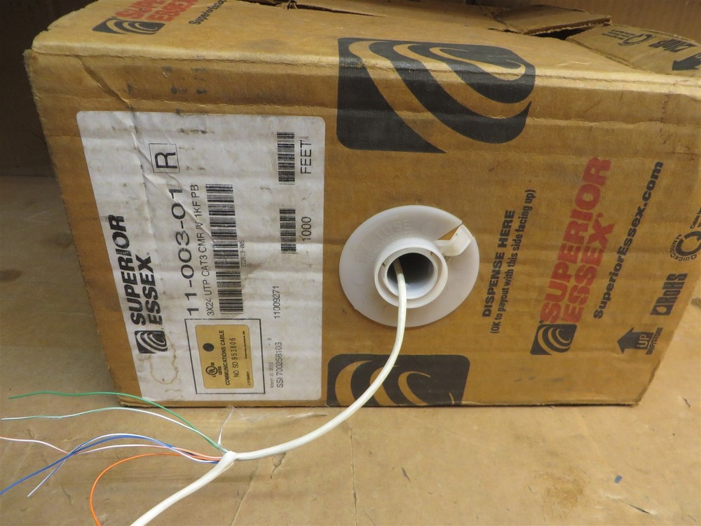 Superior Essex Communications Cable # 11-003-01R AWG 24 x 3 PAIR NEW as 900 FT