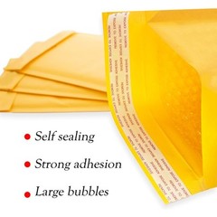 Yellow Kraft Paper Bubble Mailers 25/50/100/150/200 Pack #000-#7 (10 Sizes)