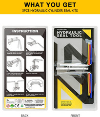 Hydraulic Seal Installation Tools, Hydraulic Cylinder Piston Repair Seal Kit, U-