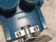 Corbel trolley lot of 4 beam festoon cable track carriers as shown