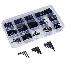 Lystaii 320Pcs M2 Nylon Hex Spacer Standoff Kit Male Female Screw Nut Threaded P