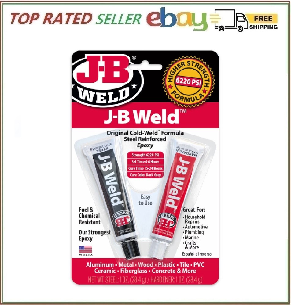 J-B Weld 8265S Original Cold-Weld Steel Reinforced Epoxy – 2 oz