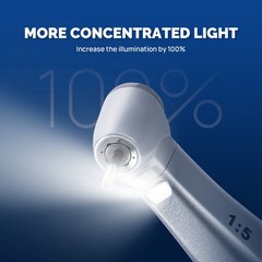 COXO 1:5 Contra Dental Head Handpiece Speed Electric W/Fiber Spray FG bur Inner