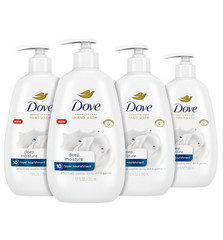 Dove Advanced Care Hand Wash Deep Moisture 4 Count for Soft, Smooth Skin, More M