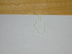 100 Count Bag Shaped Paper Clips Flesh Tone Middle Finger Clips