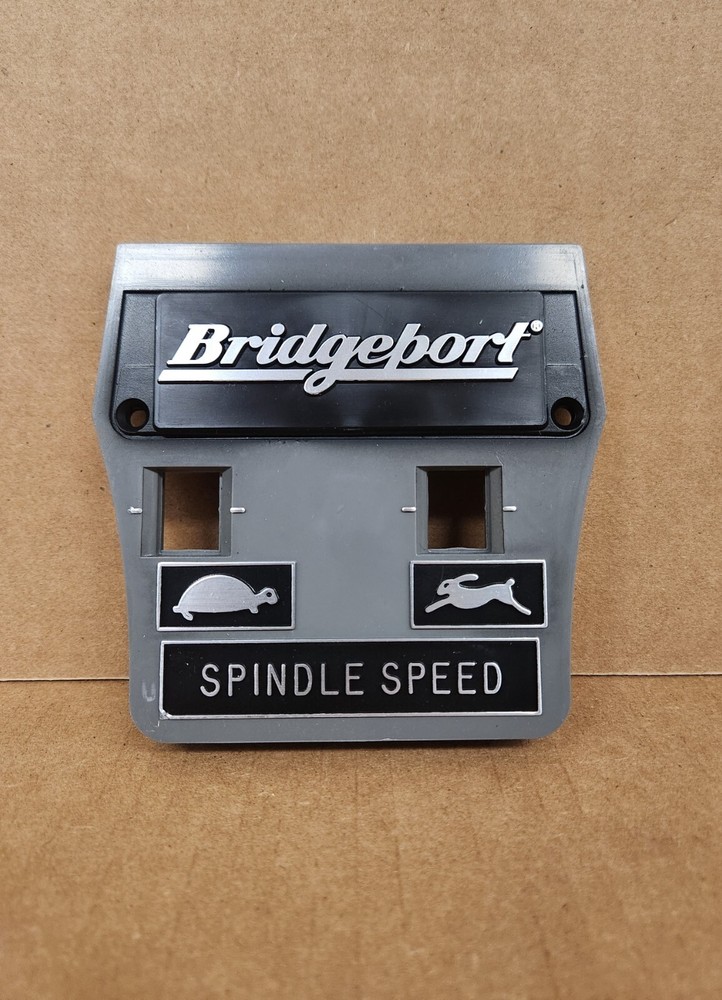 BRIDGEPORT MILL, milling machine SPINDLE SPEED PLATE WITH LOGO 1182901 M1478