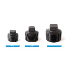 Pipe Blanking Plug Square Head Male Tube End Cap Black Zinc 1/8″ 1/4″ 3/8″ – 2″