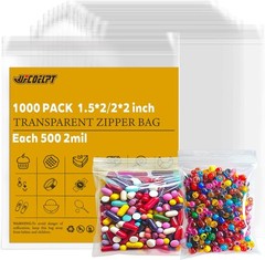 11×14 Large Plastic Reclosable Bags 100 Count 2 mil 1.5 Gallon Size Zip Storage
