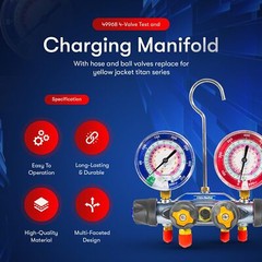 49968 Charging Manifold 4 Valve Test, Yellow Jacket 49968 Charging Manifold