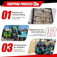 13.5HP Mini Track Skid Steer Loader, 2-Cylinder Gas Engine, USA Free Shipping