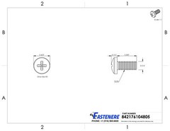 12-24 x 1/2″ Pan Head Machine Screws Stainless Steel 18-8 Qty 250
