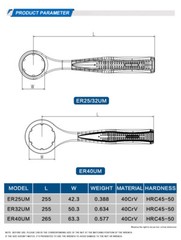 US Stock ER25 Nut Wrench ER-25 Spanner CNC Collet Chuck ER Nut Spanner ER25
