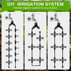 Upgraded 230FT Drip Irrigation System with 1/4″ Soaker Hose -Weeping Technolo…