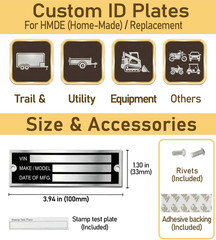 Blank Aluminum ID Plates, Metal Identification Plate, Serial Number Tag, Equipme