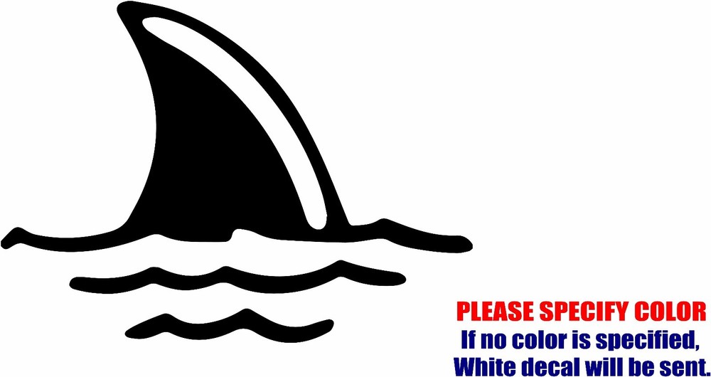 Shark Fin #07 Graphic Die Cut decal sticker Car Truck Boat Window Bumper 12″