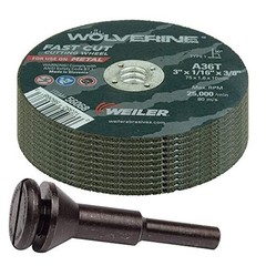 Die Grinder Cut-Off Wheel Mandrel Kit with 10 Discs for Metal Cutting
