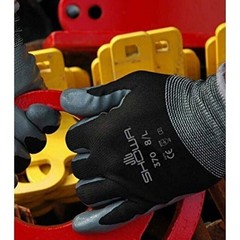 SHOWA ATLAS FIT 370B BLACK NITRILE GARDENING WORK GLOVES (S,M,L,XL,XXL)