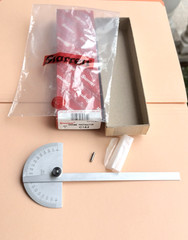 STARRETT No. C182 Satin Chrome Finish Steel Protractor. Made in the USA 🇺🇸!!