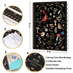 2026 Planner – Planner 2026, 9″ x 11″, Jan 2026 – Dec 2026, 2026 Weekly Monthly