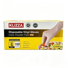 Disposable Clear Vinyl PVC Gloves Powder Free Latex Free Food Safe 100 Pcs