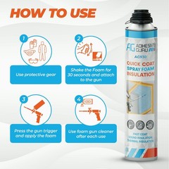 QuickCoat Closed Cell Spray Foam Insulation Kit for Wall–12×32.8oz(930g) Covers