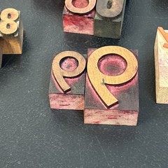 Large Lot of 42 Vintage Wood Letterpress Type Printers Blocks Mixed Numbers $ #3