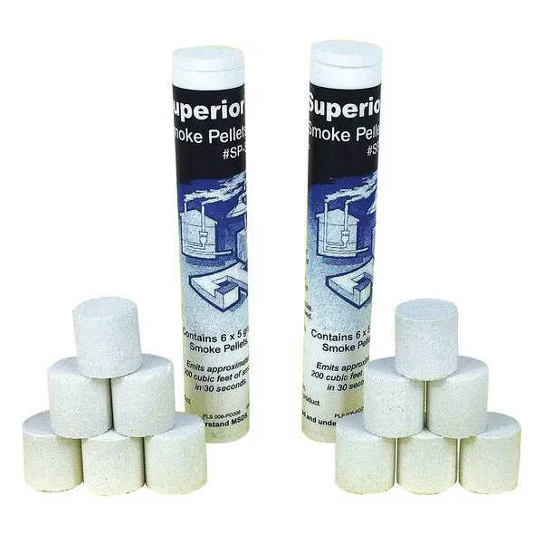 Superior Smoke Smoke Pellets, Solid, White, PK12 SP5 Superior Smoke SP5