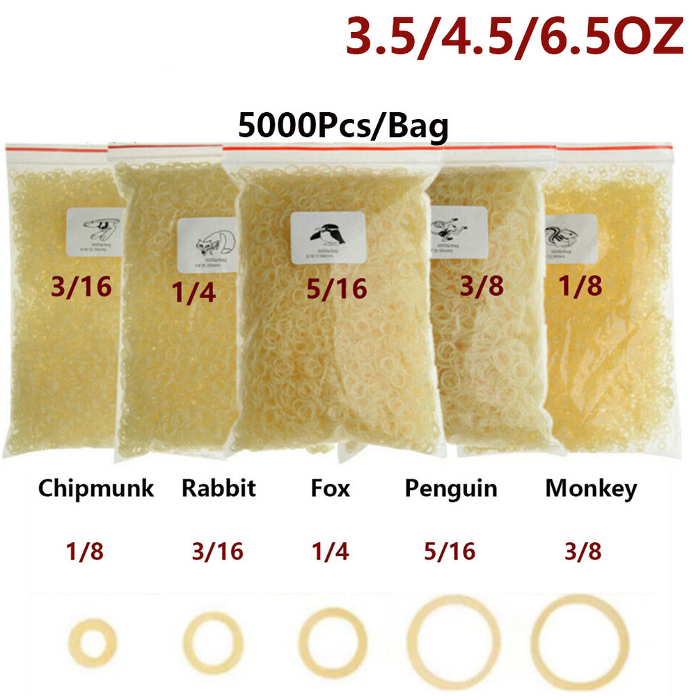 5000 Pcs/bag Dental Ortho Elastics Latex Braces Elastic Rubber Bands 3.5/4.5/6.5