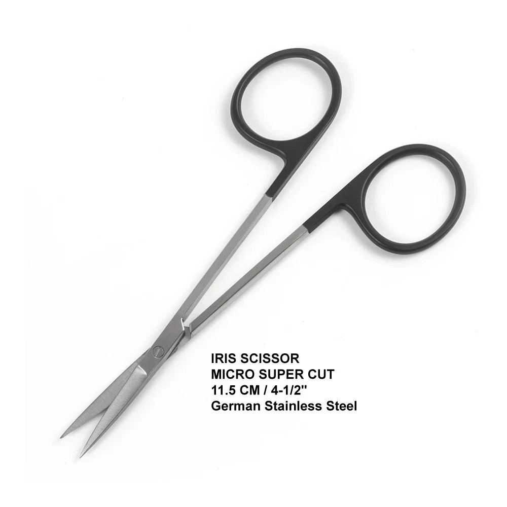 Super Cut Iris Scissors 4-1/2″ Straight Sharp 1 Razor Edge 1 Micro-Serrated GUM