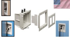 White Recessed Mounting Box for Electrical Outlets