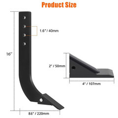 1/5/6pcs 16” Box Blade Shank Scarifier Shanks Teeth 4 Holes Box Scraper Shank