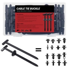 Nylon Universal Cable Tie Buckles – Multi-functional T 0.5 inches, 30pcs