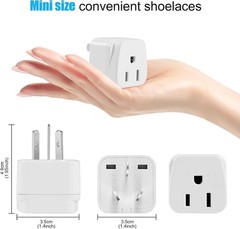 2 Pack US to Australia/New Zealand Plug Adapter, Type I Travel Power Adapter wit