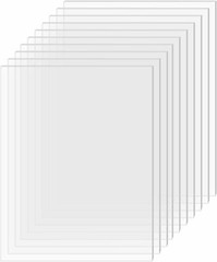 [10-Pack] SimbaLux® Acrylic Sheet Clear 5”x7” 0.08” Thick (2mm) Plexiglass