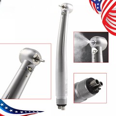 Dental High Speed air Turbine Push Button 4 Holes Handpiece with Led Fiber Optic